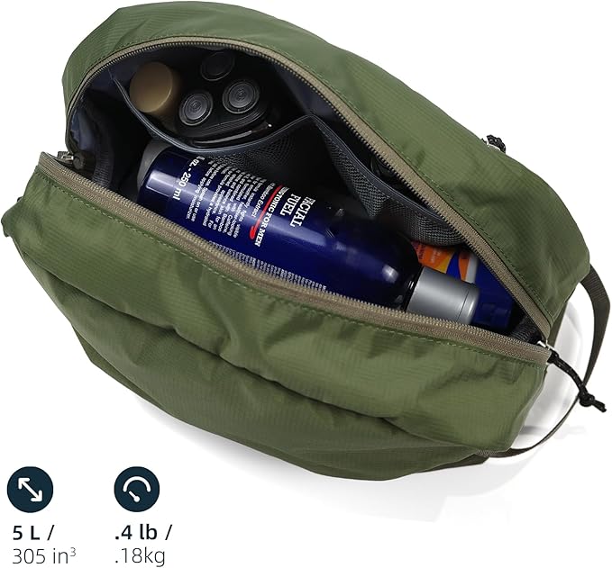 Travel Toiletry Bag 5L, Compact Travel Organizer with Waterproof TPU Wet/Dry Compartment