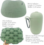 Inflatable Seat Cushion with Portable Air Pump, Portable Seat Cushion for Airplane Travel, Camping Pad & Stadium , Lightweight Travel Seat Cushion for Long Flights, Office, and Outdoor Activities
