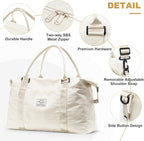 HYC00 Travel Duffel Bag,Carry-on Overnight Weekender Bags for Women,Sports Tote Gym Bag with Wet Pocket