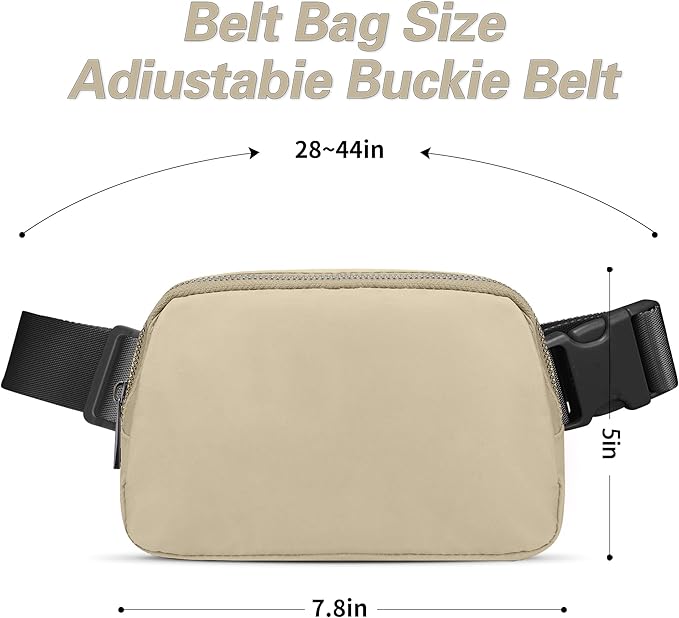 JSJ Mini Fanny Pack for Women & Men,Valentines Day Gifts for Girls Teens Kids Daughter Sister Her,Trendy Stuff Crossbody Bags Cute Everywhere Belt Bags. (Khaki)