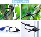 Retractable Portable Travel Clothesline, Clothing Line with 12 Clothes Clips for Indoor Laundry Drying Line with Clothesline Stops, Outdoor Camping Accessories