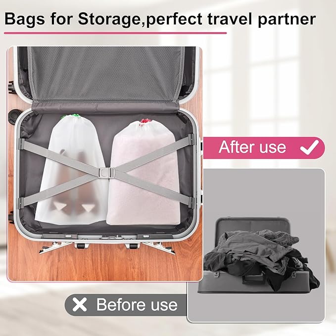 vivinin 18-Pack Shoe Bags for Travel, 11.8in x 15.7in Travel Shoe Bags for Packing, Travel Bag for Shoes, Storage Bags for Men and Women