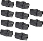 Ceptics IEC USA NEMA 5-15R to IEC 60320-C14 Adapter Plug - ETL Certified - Industrial Grade (IG-320-10PK),Black