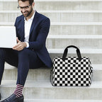 Waving Checkered Flag Car Racing Laptop Case, 15.6 inch Laptop Bag, Waterproof Laptop Sleeve, Laptop Briefcase for Women & Men