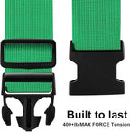 Luggage Straps for Suitcases TSA Approved-2 Pack Bright Personalized Luggage Belt Strap for Suitcase/Carry On Bag Luggage Accessories for Travel (Neon Green)