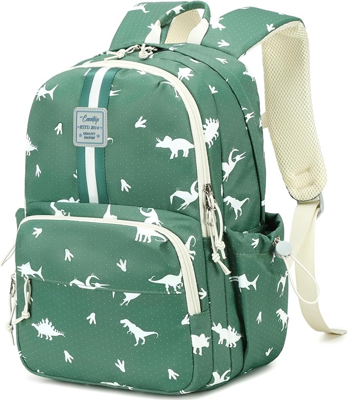 CAMTOP Preschool Backpack for Kids Boys Girls Toddler Backpack Kindergarten School Bookbags for Age 3-8 (Green Dinosaur)