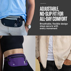 VENTURE 4TH RFID Money Belt for Travel with RFID Blocking Sleeves – Slim Hidden Travel Wallet & Passport Holder for Men & Women, Lightweight Anti-Theft Pouch to Protect Cash, Cards & Documents - Black