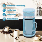 Coffee Machine, Single Serve Coffee Maker,One Cup Coffee Maker with Reusable Filter & One-touch Control Button, Portable Brewer for Camping, Travel & Home, Easy To Clean& Store, 15oz/450ml