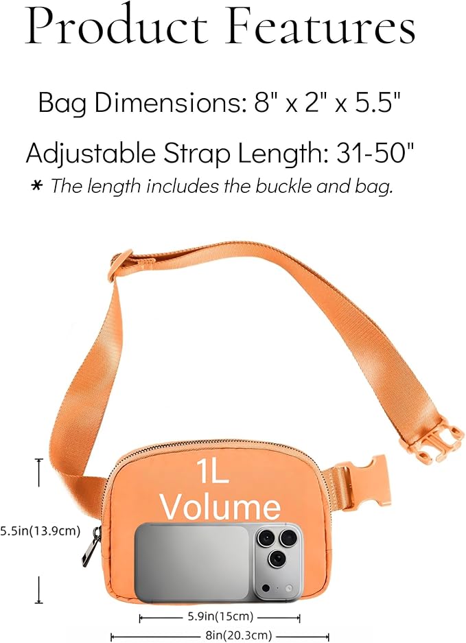 YOSHUYUKI Fanny Pack Cross Body Small Crossbody Bags for Women Men Trendy Nylon Waterproof Mini Purse Travel Running Belt Bag Lulu Dupes Bum Hip Chest Waist Pack Side Bag Must Have Dark Blue