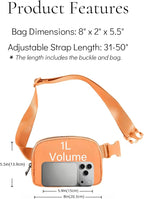YOSHUYUKI Fanny Pack Cross Body Small Crossbody Bags for Women Men Trendy Nylon Waterproof Mini Purse Travel Running Belt Bag Lulu Dupes Bum Hip Chest Waist Pack Side Bag Must Have Dark Blue