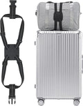 Travelkin Luggage Straps for Suitcases, Luggage Bungee Straps for Attaching Bags, Travel Essentials for Suitcases Add a Bag (Black)