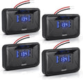 4PCS Gibbab 108W 4 Ports 12V RV USB Switch Outlet Voltmeter, 2*36W PD3.0 Type-C + 2*18W QC3.0 Quick Charge Panel Wall Mount Car Charger Socket Waterproof Multi-Port Adapter for Bus Marine Truck Boat