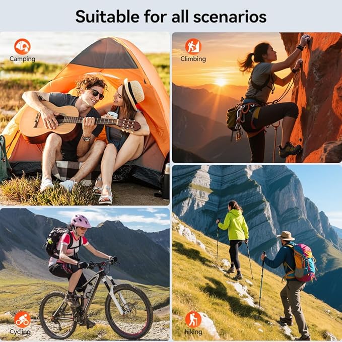 Solar-Charger-Power-Bank - 20000mah Solar Powered Battery Charger Cell Phone,20W Fast Charging Built in Cables,Camping Essentials Portable External Battery Pack Compatible with Multiple Devices