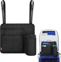 Airplane Seat Back Organizer & Storage, Airplane Tray Table Cover for Personal Items, Airline Seat Hanging Pockets Media Pouch,Reusable Travel Essentials, Fits Tablets, Cell Phone,Water Bottle (Black)