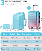 LARVENDER Carry on Luggage 22x14x9 Airline Approved, Expandable 20 Inch Hardside Large Suitcase with Wheels TSA Lock, Lightweigh PC+ABS Travel Carry-on Suitcases for Women and Men, Cotton Candy