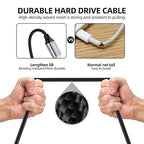 USB 3.0 Micro B Cable 1.5 FT, External Hard Drive Cable 5 Gbps High-Speed USB A to Micro B Hard Drive Cord Compatible for Seagate Xbox One Toshiba WD My Passport Elements SSD, Camera, Laptop