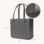 BOGG BAG Medium Tote – 15” x 12.5” x 5” – Durable, Washable, Tip-proof – Beach, Pool, Boat, Work, Sports (Fogg)