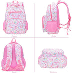 RHCPFOVR Kids Backpack for Girls - Girls Backpack 3-8 Ages Unicorn for Kids 15 Inch School Bookbag for Kindergarten Elementary School Bookbag for Girl 1st 2nd Grade