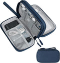 Skycase Electronic Organizer Travel Case - Waterproof Travel Cord Pouches for Organization, Cable Organizer, All-in-One Double Layers Storage Bag for Accessories, Charger, Cable, Navy - Medium