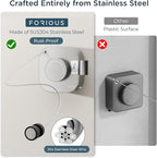 FORIOUS Retractable Clothesline Indoor, 13.8 Ft Non-Sagging Outdoor Clothes Line, Rustproof All Stainless Steel Heavy Duty Clothes Drying Laundry Line, Screw Wall Mounted for Bathroom, Brushed Nickel