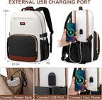 Large Laptop Backpack for Women Bookbag: 18 inch Work School Backpacks with Pocket for Large Capacity Cup & USB Charger College Book Bag Travel Business Nurse Teacher Bookbags Anti-theft Back Pack