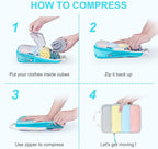 PFEYRPK Lightweight Compression Packing Cubes for Suitcases, Compressible Expandable Travel Packing Organizer with Clear Toiletries and Backpack Bag, Travel Essentials for Carry on Luggage 7 Set