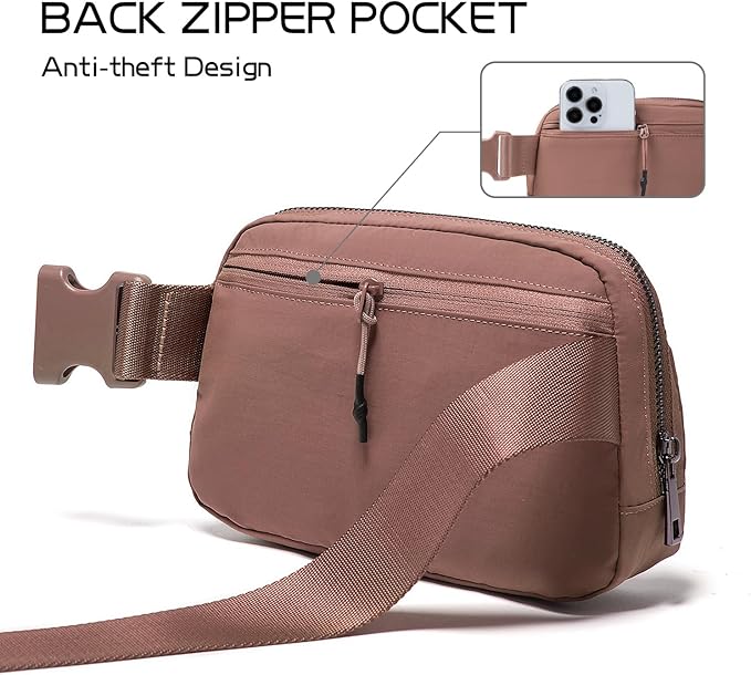 Belt Bag for Women Fanny Pack Crossbody Bags for Women Fashion Waist Packs with Adjustable Strap Gifts for Women Men (Brown)