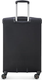 DELSEY PARIS Helium DLX Softside Expandable Luggage with Spinner Wheels, Black, Checked-Medium 25 Inch