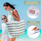 KALIDI Beach Tote Bag Women Large Waterproof Sandproof Shoulder Handbag Packable Grocery Bag Hobo Purse for Picnic Vacation