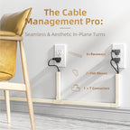 Delamu Beige Cord Hider, 85in Cord Covers for Wires on Wall, One-Cord Cable Hider, Wire Hiders Wire Covers for TV Cords on Wall, Easy Mount Cable Cover Management Kit, 6X L14.2 W0.59 H0.4in, Beige