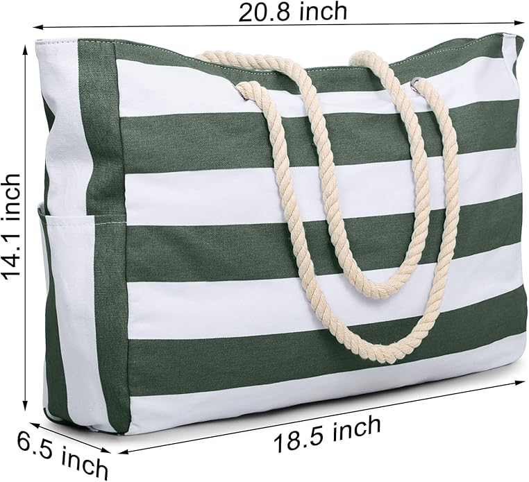 Becokan Beach Bags for Women Large Waterproof Beach Tote Bag Zipper Beach Bags Waterproof Sandproof Swim Pool Bag Large Tote