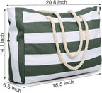 Becokan Beach Bags for Women Large Waterproof Beach Tote Bag Zipper Beach Bags Waterproof Sandproof Swim Pool Bag Large Tote