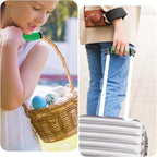 2 Pack Luggage Handle Wraps for Suitcase Bright Color Luggage Handle Covers Suitcase Tags identifiers Travel Accessories for Airplane/Flying (Green)