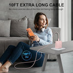 Phone 17 16 Pro Max Charger Fast Charging, 45W USB C Phone 17 16 Super Fast Charger Block with 10ft Long Type C Charging Cable Cord for i.Phone 17 Pro Max/17 Pro/17 Air/17/16/16Pro/16 ProMax /15/S25