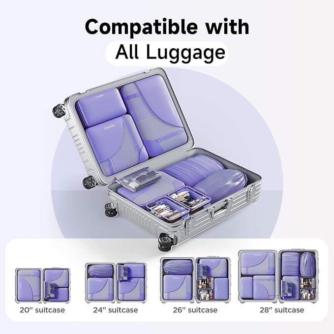 9 Set Packing Cubes for Travel, Gifts for Women Mom,Anti-Tearing Suitcase Organizer,OlarHike Vacation Essentials & Accessories for Cruise Ship