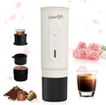 H02PRO Travel Coffee Maker, Portable Espresso Machine for Camping, 20 Bar Mini Coffee Maker Compatible with NS Capsule & Ground Coffee, 65ML Battery Operated Car Coffee Machines for Travel