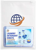Travel Laundry Detergent Sheets 30 Pack – Hand Wash or Machine Wash Travel Detergent, Compact Sink Washing Detergent Strips for Clothes on Trips, Hotels & Cruises