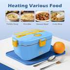 COZYEXPERT 100W Heated Lunch Boxes for Adults 12V 24V 110V-230V Electric Lunch Box Food Heater for Car/Truck Portable Food Heating Boxes with 1.8L 304 SS Containe
