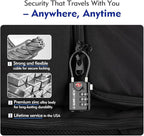 SURE LOCK TSA Compatible Travel Luggage Locks, Inspection Indicator, Easy Read Dials TSA Approved with Zinc Alloy (1, Black 8 Pack)