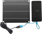 Tbest Solar Panel Charger High Efficiency 6W Energy Conversion USB Solar Panel Charger for Camping