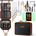 Gaialoop Portable Camping Cooking Utensils Set, Camp Kitchen Set with Organizer Bag, RV Essentials Outdoor Cooking Utensil Kit for Travel, Picnics, Camping, BBQs, Parties