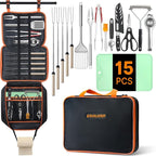 Gaialoop Portable Camping Cooking Utensils Set, Camp Kitchen Set with Organizer Bag, RV Essentials Outdoor Cooking Utensil Kit for Travel, Picnics, Camping, BBQs, Parties