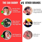 The Ear Buddy Premium Soft Foam Ear Plugs for Sleeping Noise Cancelling, Hearing Protection Earplugs for Shooting Range, Concerts, Work & Travel, Noise Reduction Rating 32 Decibels, 50 Pairs