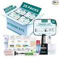 20 Piece Hygiene Kit Bulk, Travel Size Toiletries Set, Care Package Supplies, Mini Deodorant Shampoo Body Wash Toothbrush Toothpaste Razor Kit, TSA Approved, Clear Bag