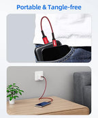 SUNGUY 10Gbps Android Auto USB C Cable, [2-Pack,1.5FT] 3A Fast Charging & Data Transfer USB C CarPlay Cable, Compatible with iPhone 17/16/15 Pro Max, Galaxy S22 S21 Note 20, Pixel 7 (Red)
