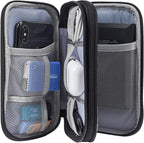 CAOODKDK Electronics Accessories Organizer Pouch Bag, Travel Universal Organizer for Cable, Charger, Phone, SD Card, Business Travel Gadget Bag