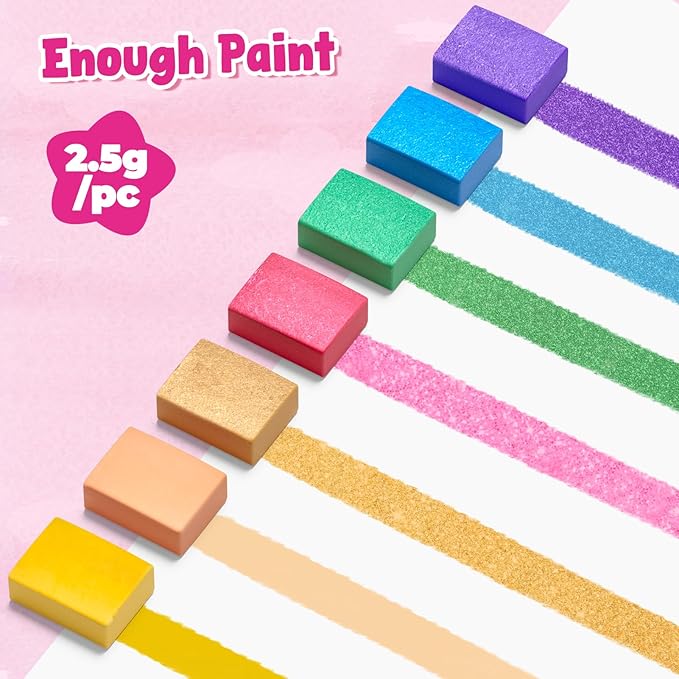 JoyCat Paint with Water Coloring Books for Toddlers, Watercolor Painting Sets for Kids Ages 3-5 4-8, Arts and Crafts Drawing Activities Toy Birthday Gifts for Boys Girls (Makeup & Manicures)
