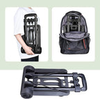 Eujgoov Small Folding Hand Truck 2 Wheels Dolly Portable Luggage Trolley Cart Lightweight for Travel Shopping