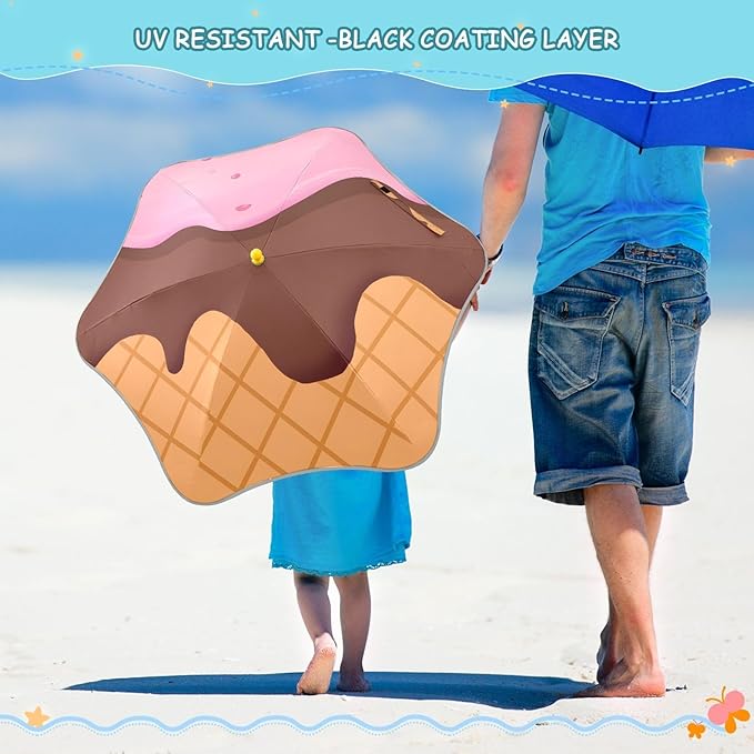 ALAZA Kids Umbrella for Girls Boys UPF 50+ Anti-UV Umbrella for Rain and Sun Age 3-8