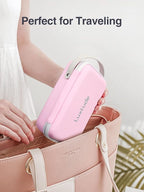 Luxtude Electronic Organizer Travel Case, Portable Tech Organizers, Hard Charger Organizer, Travel Cable Organizers, Tech Bag (Single-Layer, Pink, Small)